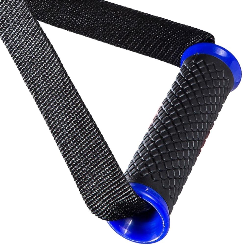 1 Pair of Anti-slip Nylon Webbing Grip Puller Handle Fitness Resistance Bands Handles  Weightlifting