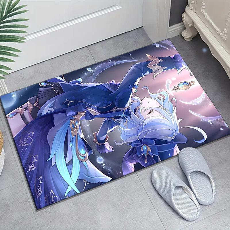 1pc Genshin Impact Furina1 Design Area Rug - Non-Slip, Soft & Cozy Floor Mat for Living Room, Bedroom, Office - Indoor/Outdoor Decorative Carpet