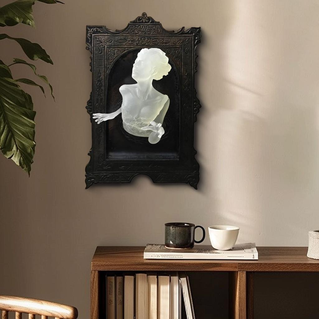 Luminous Mirror Stickers,Sculpture Art Canvas Modern Family Bedroom Decor