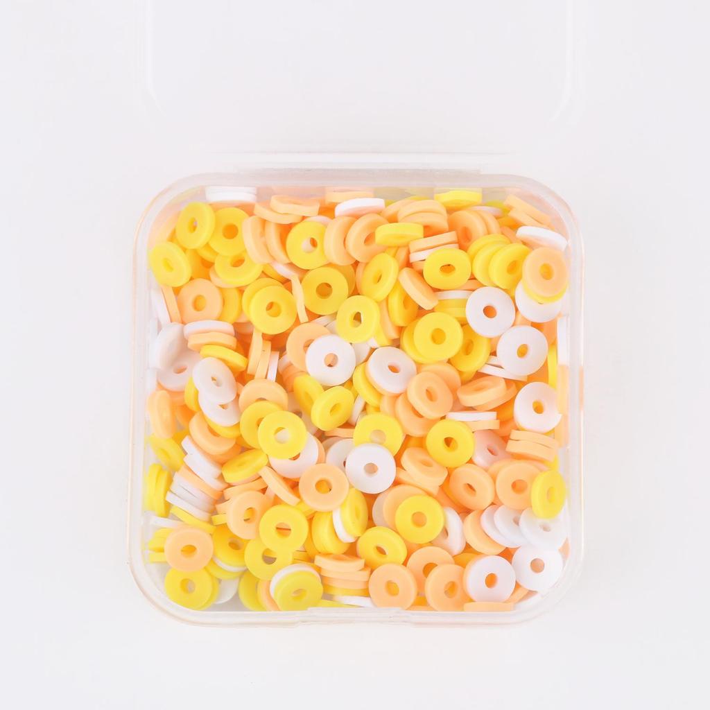 500pcs 6mm Clay Beads Slice Polymer Clay Spacer Beads Chip Disk Round Heishi Beads For Jewelry Making DIY Handmade Accessories
