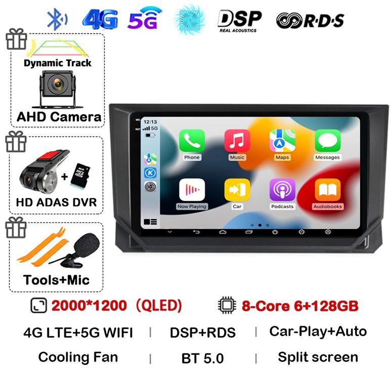 Android 14 Carplay Auto 4G+WIFI Car Radio for SEAT Ibiza 2017 2018 2019 2020 Stereo GPS Multimedia Video Player 360 Camera Audio