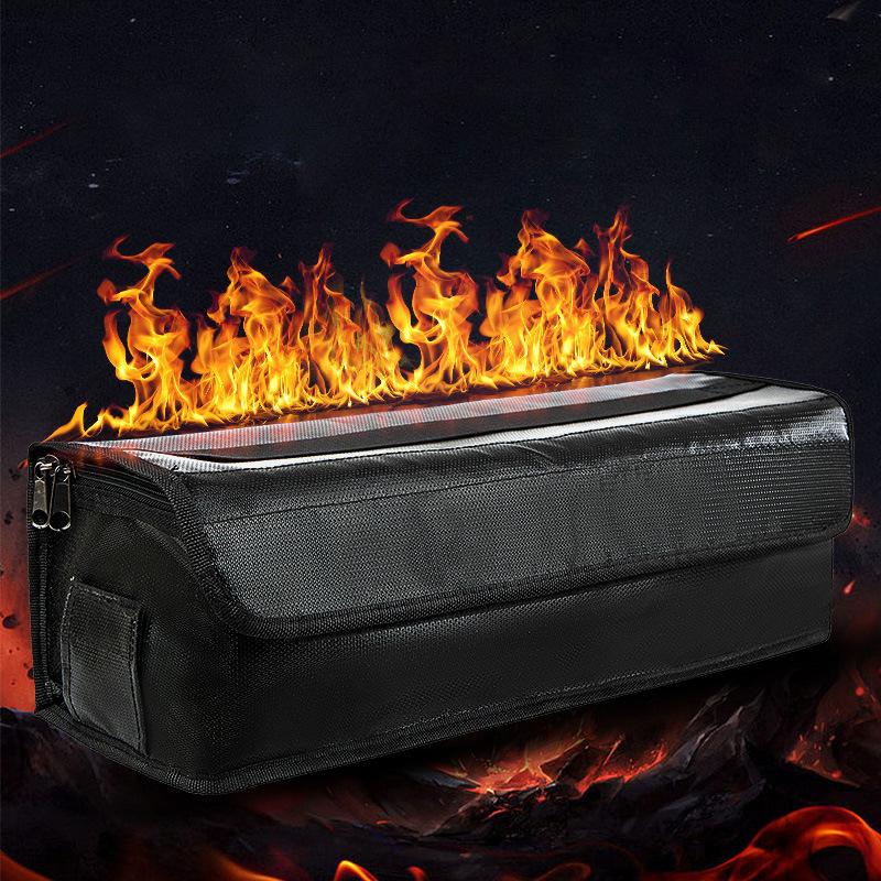 1pc Lithium Battery Fireproof Storage Bag E-Bike Battery Explosionproof Large Capacity Protective Case Organize Accessories