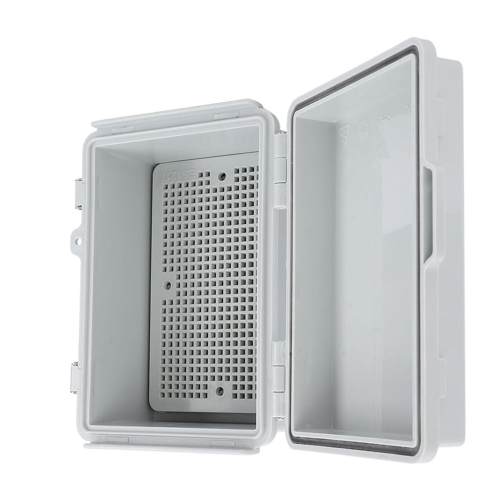 Outdoor Electrical Junction Box 125x175x90mm IP67 Water Proof Stainless Steel Hinge ABS Plastic