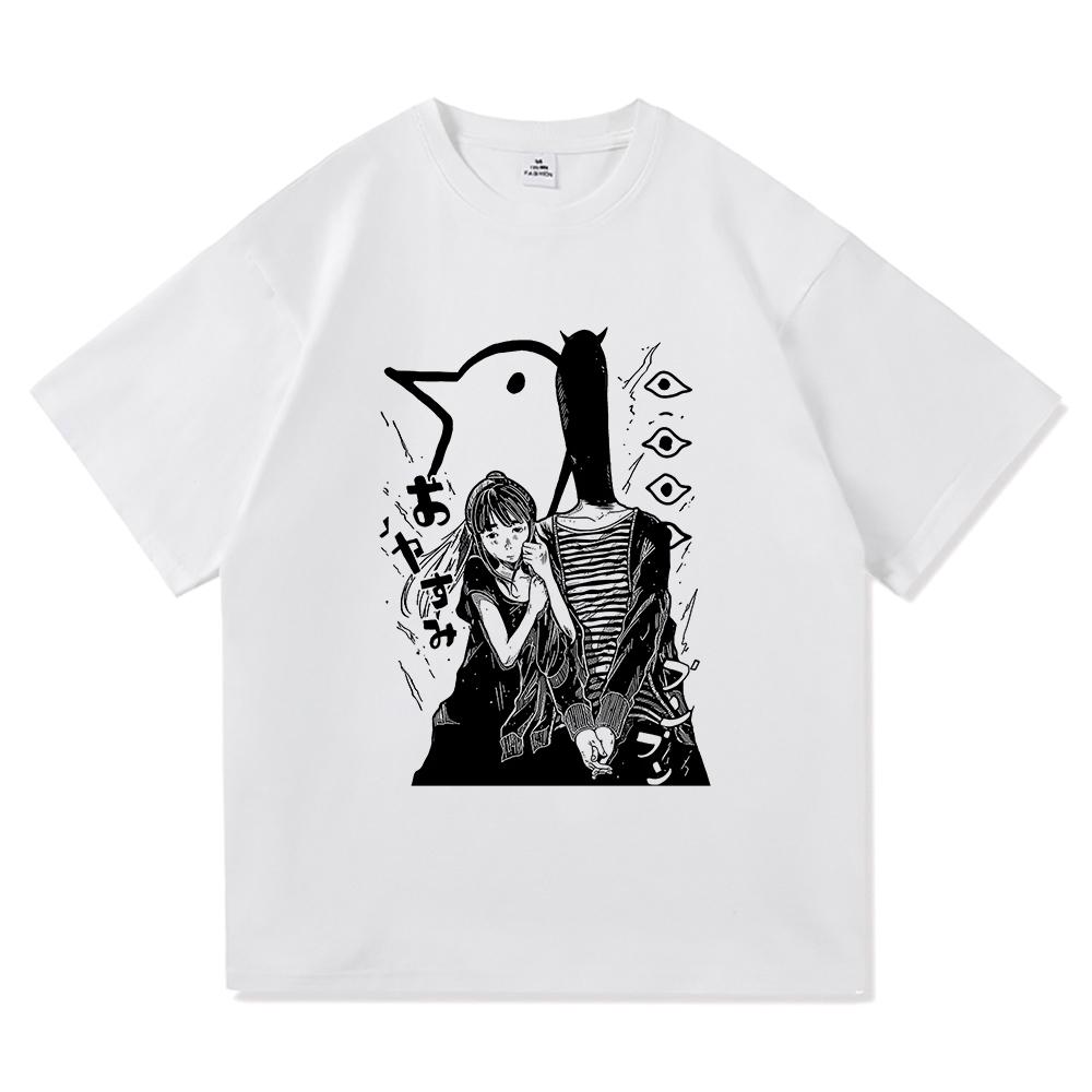 Goodnight Punpun T Shirt Fashion Men Retro Oyasumi Punpun Aiko Tanaka T-Shirt Unisex Anime Manga Vintage Breathable Tops