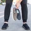 Men's Casual Canvas Shoes Slip On Flat Casual Sneakers Male Light Soft Sole Large Size Footwear