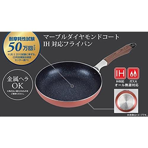 Pearl Metal 18cm Yuhira Saucepan with Marble Diamond Coat, Induction Compatible, Smart Choice HB-6014