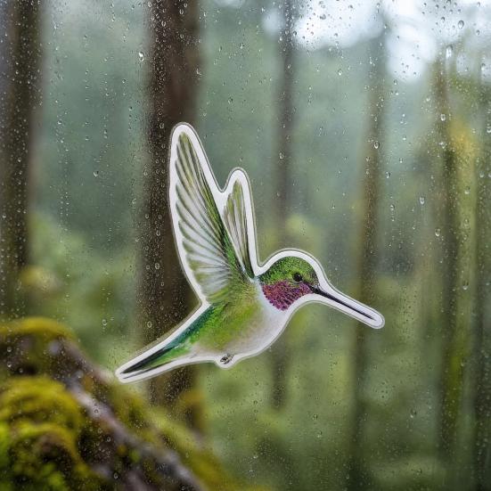 PVC Vogelkollisionsschutz-Aufkleber 12 Stück Fenster-Clings, Schutz-Aufkleber, Abnehmbare Anti-Kollisions-Freundliche Clings für Glastüren und Fenster,