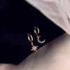 Vintage Classic Sun Moon Earrings Women Dangle Earrings Asymmetric Earrings Of Star And Moon Female Korean Jewelry
