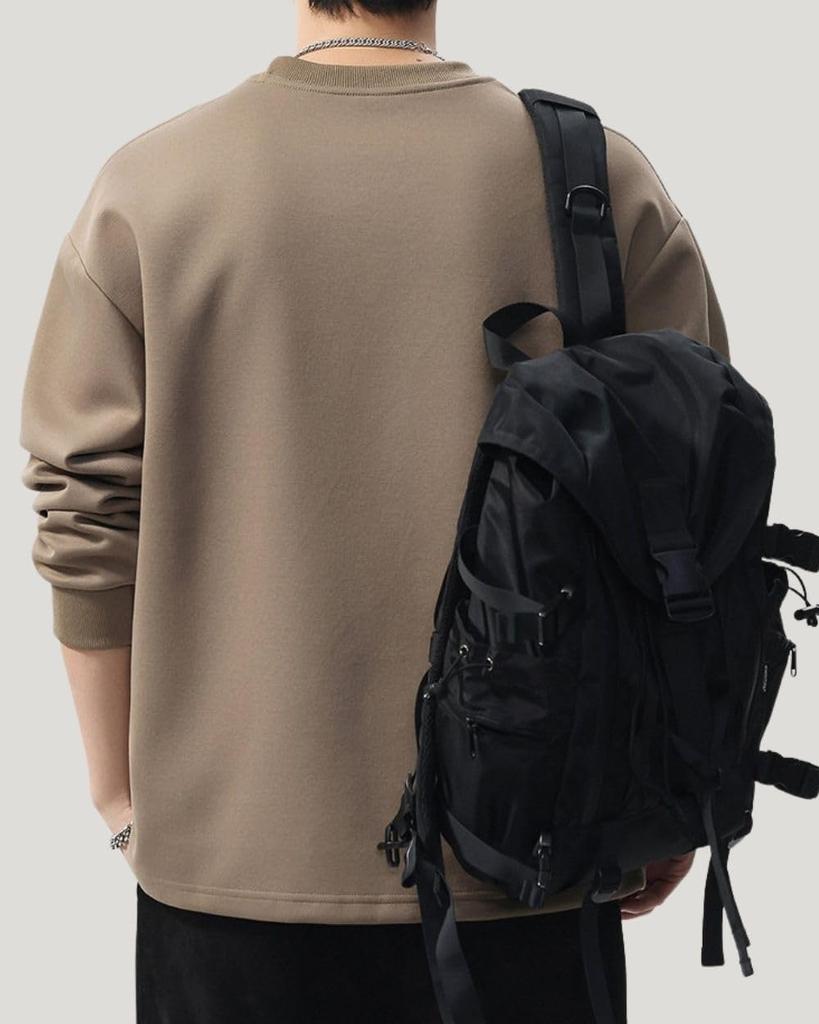 Poperdision Plus Long Sleeve Pullover Street Solid Men's Sweatshirt, Size, Fall/Winter, T-Shirt, Hoodie, Casual, Cool, Stylish, Style, Simple,