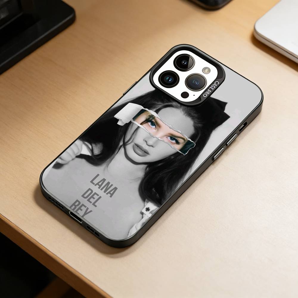 

Lana -DK-Del Rey Phone Case For iPhone 17,16,15,14,13,12,11 Plus,Pro Max,XS,Colored Silver Plated Inside Cover iPhone14ProMax