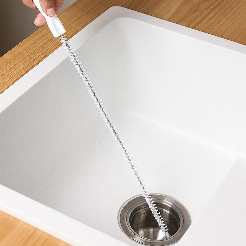 1/2pcs Super Long Pipe Dredging Brush Bathroom Hair Sewer Sink Cleaning Brush Flexible Drain Cleaner Clog Plug Hole Remover Tool