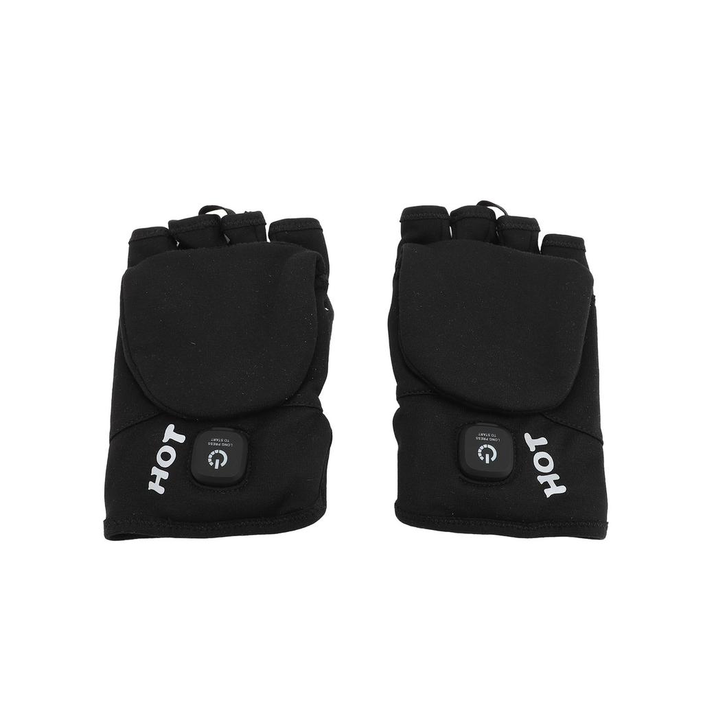 Half Finger Heated Gloves USB Rechargeable Electric Gloves Heated Timing Temperature Control Heated Winter Hand Gloves