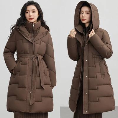 Women's Down Cotton Jacket Versatile Lady Cotton Padded Outerwear Slim Temperament Ladies Winter Parka Coat
