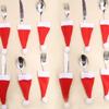 Party Decor Red Santa Hat Tableware Holder Silverware Cutlery Bag Christmas Hat Spoon Fork Bags