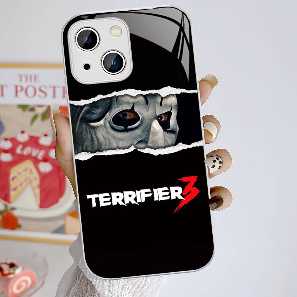 Popular Horror Movie T-Terrifier Tempered Glass For Iphone 14 13 12 11 Pro Mini XS MAX 14Plus X XS XR Cover