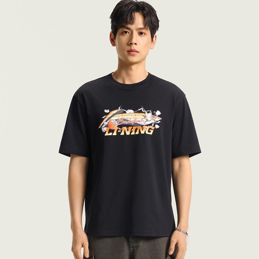 Li-Ning Quick-Drying Cool Antibacterial Round Neck T-Shirt Men tops ATSW297-1