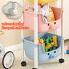 Snack Storage Cart Cartoon Storage Rack Toy Storage Rack Convenient Book Storage Rack Movable Simple Storage Cart Home Storage