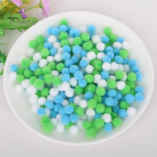 300 Pcs Pom Poms for Crafting 10mm Fluffy Felt Balls Solid Color Fuzzy Pompoms for Dolls Garland DIY Crafts Decorations