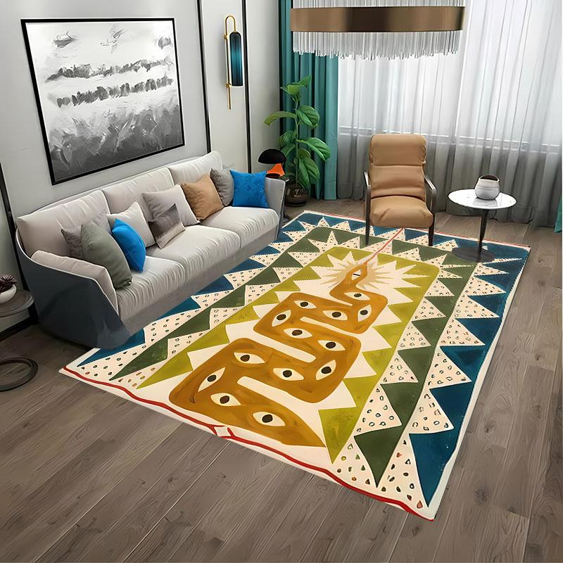 Classic Vintage Art Ancient Egypt Colorful Abstract Animal Area Rugs for Living Room Bedroom SofaDoormat Decor,Kids Non-slip Mat
