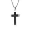 Hip Hop Style Refracted Light Titanium Steel Cross Necklace Mens Personality Niche Pendant Accessories