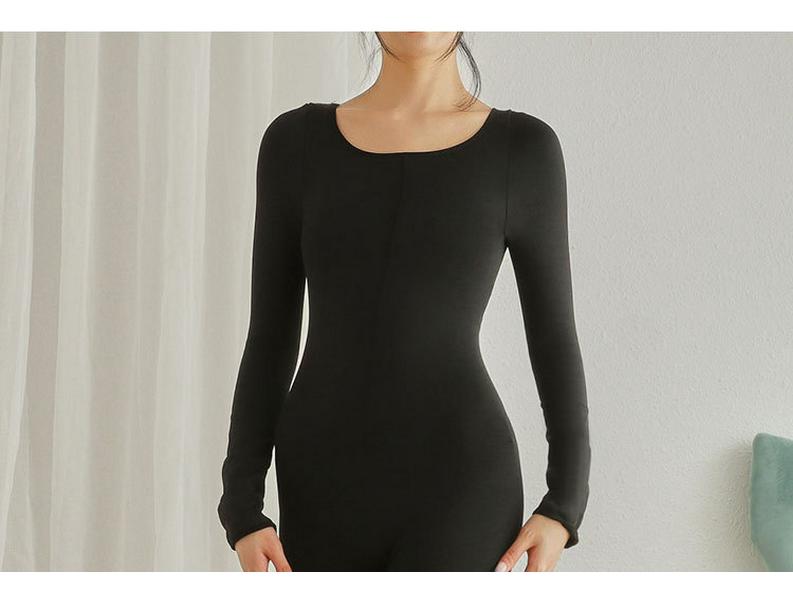 Unisex vinterjumpsuit med fleecefôr og åpen skritt, varmer hele kroppen, plussstørrelser tilgjengelige.