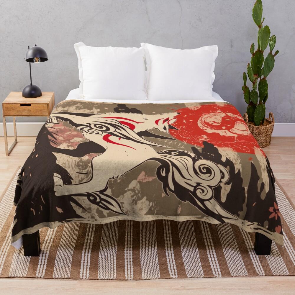 Vintage Amaterasu Throw Blanket