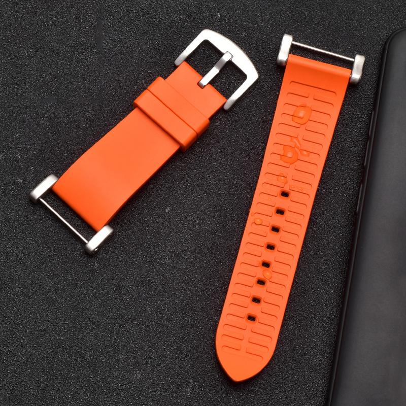 For Suunto Expedition Core Source Tuoye 3V Fluoro Rubber Watch Strap Waterproof Sports Silicone Watch Belt Rubber Watchband