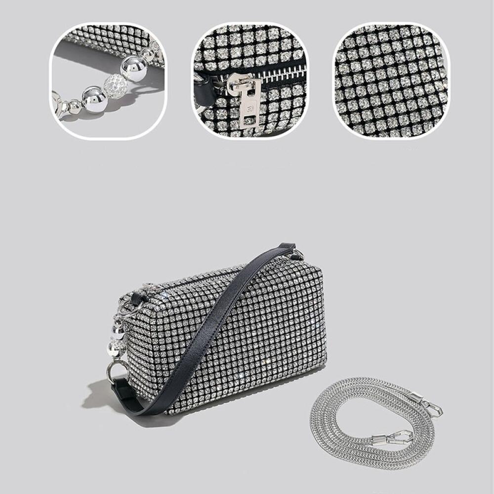 Fashion Niche Armpit Bag Diamond Crossbody Bag Length 19cm Wide 7cm High 11cm