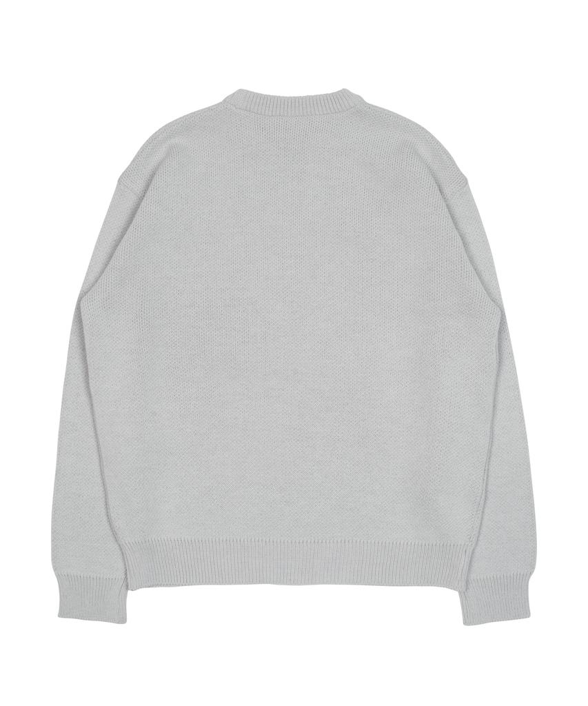THE COLDEST MOMENT Tcm Typing Logo Knit (Grey)