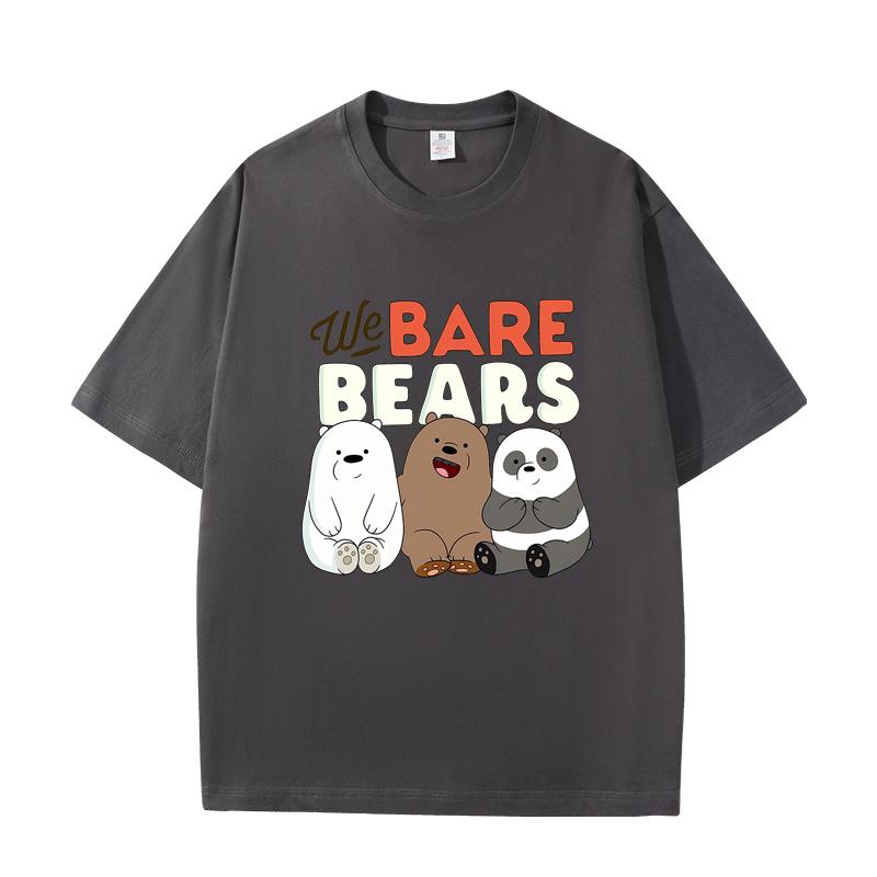 D06-86 MINISO 2026 Summer High-quality Printed Pure Cotton Shoulder Style Men's and Women's Round Neck Short Sleeved Couple T-shirt