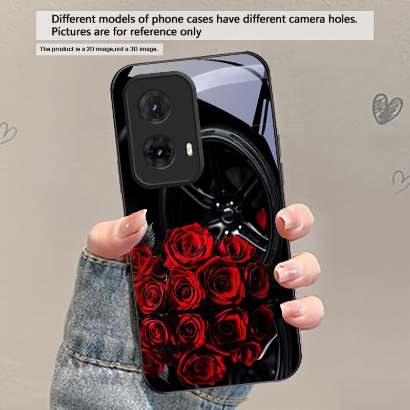 Small Pebble Flowers For Motorola Moto Edge 20 Lite 30 Pro 40 Neo 50 Ultra G45 G54 G55 G75 G84 G85 G Play 23 Glass Phone Case