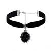 Gothic Resin Rose Velvet Choker Necklace