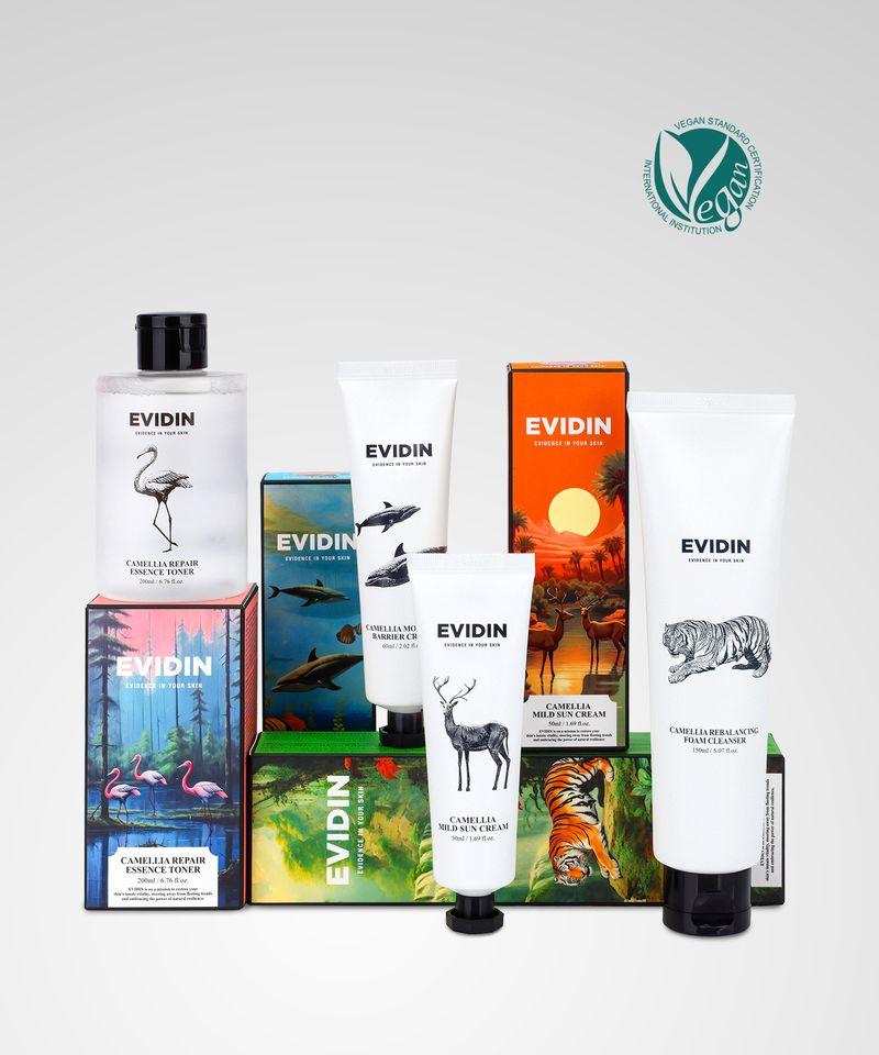 Camellia Skincare Set (Foam Cleanser 150ml + Toner 200ml + Cream 60ml + Sunscreen 50ml)