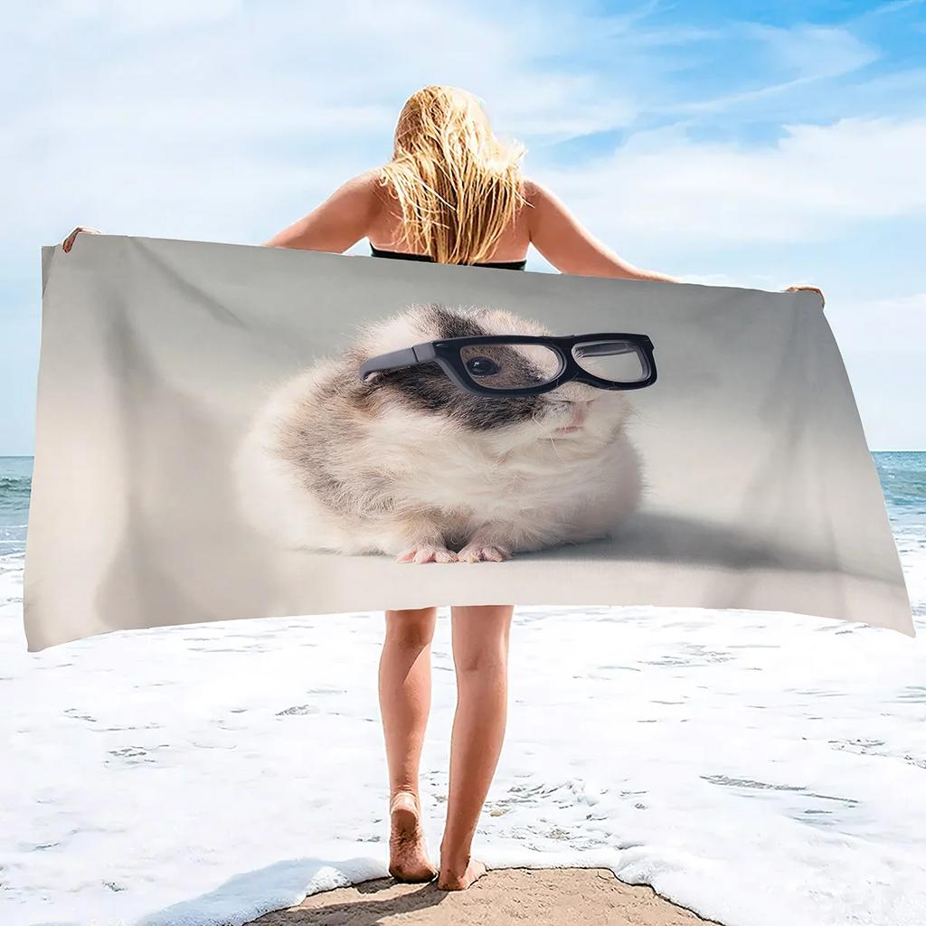 Guinea Pig Super Soft Beach Quick-Drying Bath Towel Large Absorbent Towel Blanket Suitable for Outdoor Travel Camping Swimming