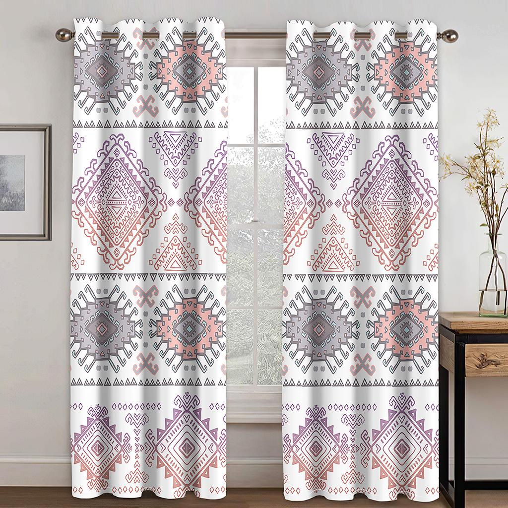 3D Modern Minimalist Ethiopian Style Color Stripe Curtains 2 Panel European Luxury Living Room Bedroom Decor Curtains