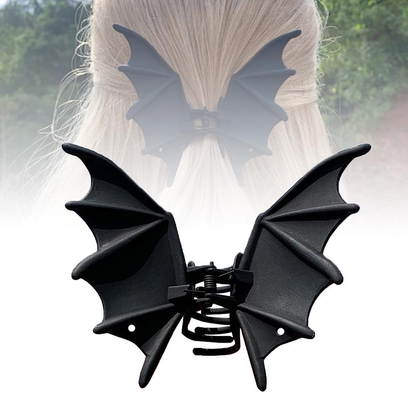 Halloween Metal Bat Hair Clip Black Cute Fashion Shark Clamp for Women Girls Headwear Gift Gothic Holiday Hair Accessories