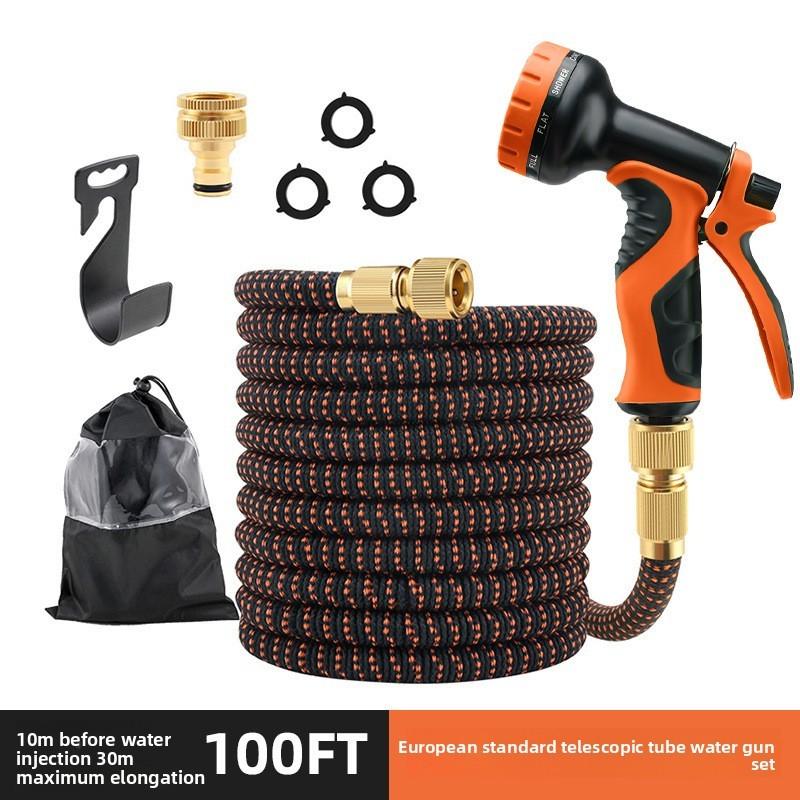 Garden Water Hose Set With Autorewind And Highpressure Garden Spray For Lawn And Car Wash