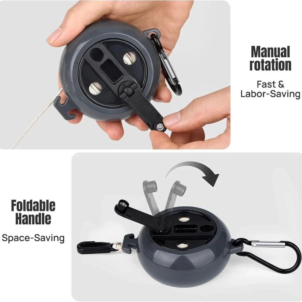 Portable Plastic Adjustable Clothesline Windproof Anti-slip Retractable Clothesline 10M Clothes Drying Rack Rope Outdoor