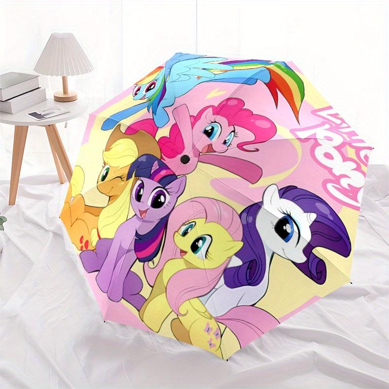 1pc My Little Pony Friendship Automatic Umbrella with Folding Feature - Compact Travel Umbrella, Perfect Gift for Birthday, Christmas, Valentine's Da