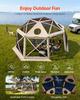 Pop up Gazebo Screen Tent, 4.57 x 4.57 m, 13-Sided Spherical Camping Canopy Tent with Removable Top & Carry Bag, Quick-Set & Bite-Proof, Screen House