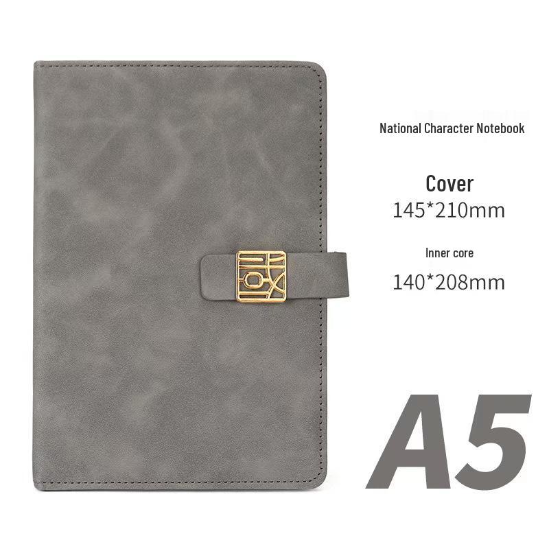 Personalized Soft Leather Diary with Buckle - Elegant Business Gift Notebook