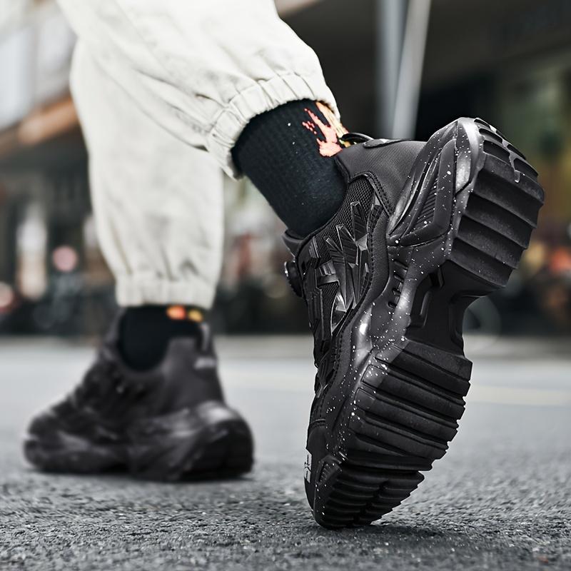 Sports Shoes Men'S Rotating Button Plus Size Dad Shoes, Fashionable And Versatile Couple Running Mecha Shoes
