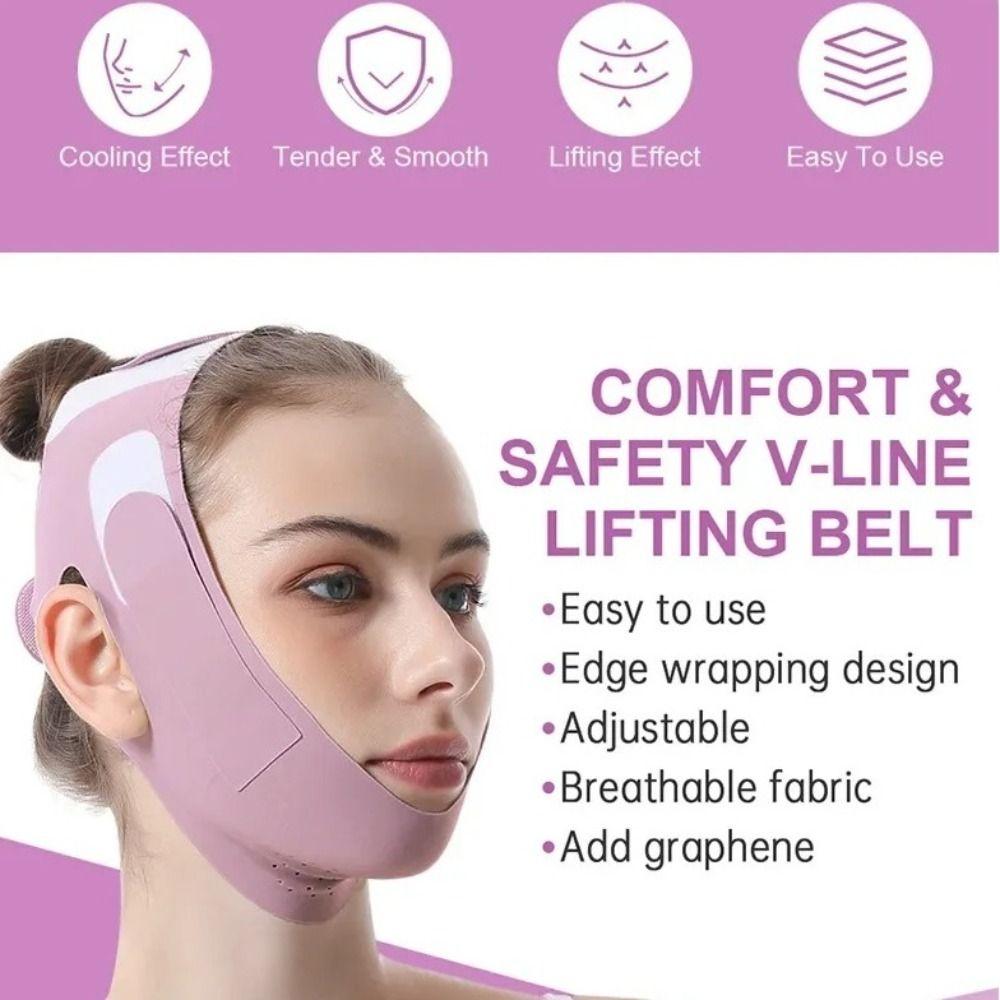 Anti Wrinkle Face Slimming Bandage Breathable Facial Massage V Line Face Shaper Graphene Elastic Face Lift Up Strap