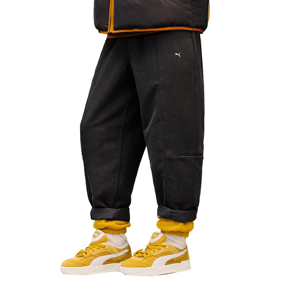 Puma Mmq Woven Pants Solid Color Mid Waist Casual Pants Unisex Bottoms Charcoal 623055-13