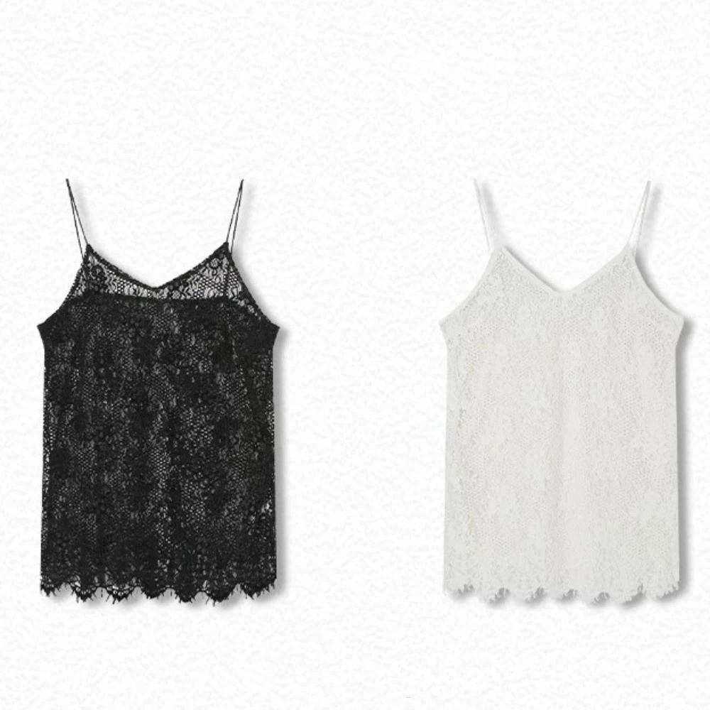Sheer Beach Wear Lace Camisole Skirt V-neck Sweet Lace Underskirt Slips Transparent Sling Skirt Petticoat Ladies/Girls