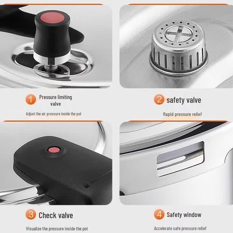 SUPOR 5L 304 Stainless Steel Pressure Cooker with Standable Lid
