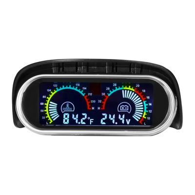 2 In 1 Car Water Temperature Meter Voltmeter LCD Digital Display with Alarm 1 8NPT Sensor for Car Truck SUV RV