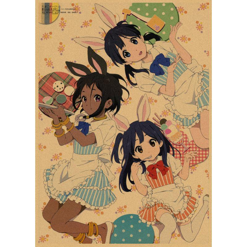 

Free Shipping Anime Poster: Tamako Love Story & Tamako Market Retro Mural Decoration White card paper (non-adhesive) 30*42 cm