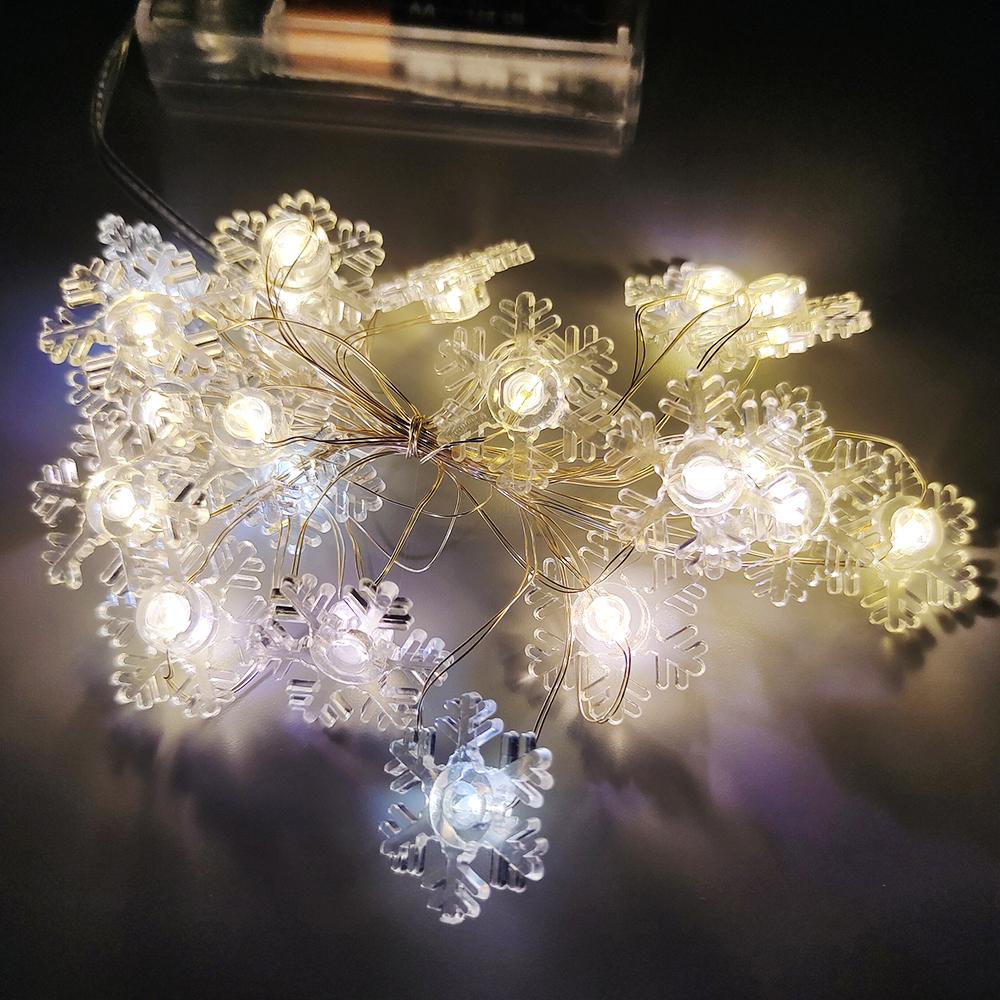 2M 20Leds საშობაო განათების სიმებიანი სანტა კლაუსი ფიფქია Led Light Xmax Garland სინათლის ორნამენტი საბავშვო საჩუქარი საშობაო დეკორაცია 2024