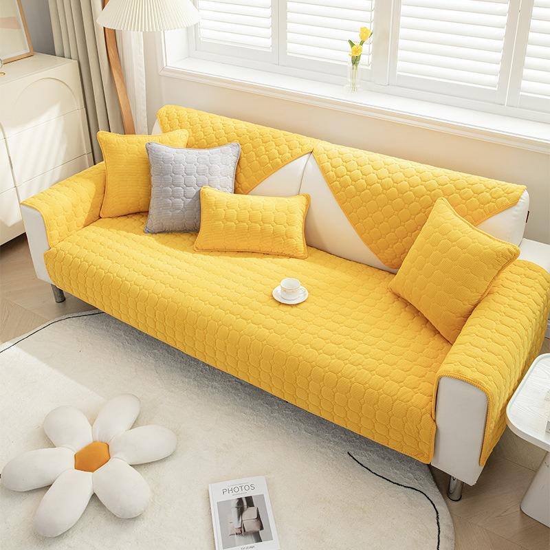 Sofa Cushion Four Seasons Universal Nordic Simple Non-Slip Seat Cushions Modern Winter Leather Sofa Cover Cover Cloth